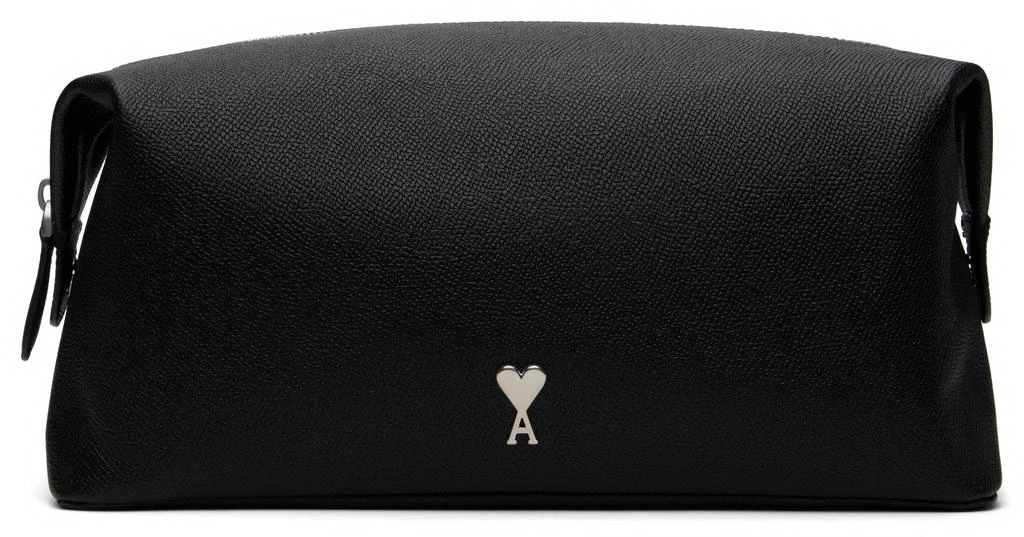 AMI Black Leather Paris Paris Toiletry Pouch 1