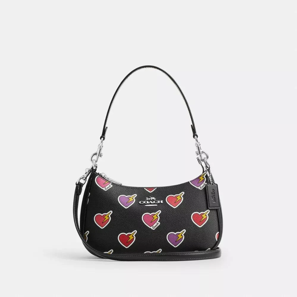 Coach Teri Shoulder Bag With Heart Bolt Print 1