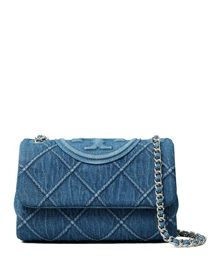 Tory Burch Small Fleming Soft Denim Convertible Shoulder Bag 1