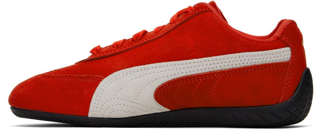 Puma Red & White Speedcat OG Sneakers - SPORTS - BeyondStyle