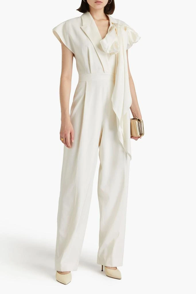 ROKSANDA Silk-trimmed wool-twill jumpsuit 2