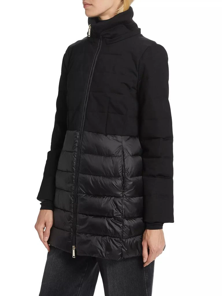 Marella Jersey &amp; Satin Puffer Jacket 4