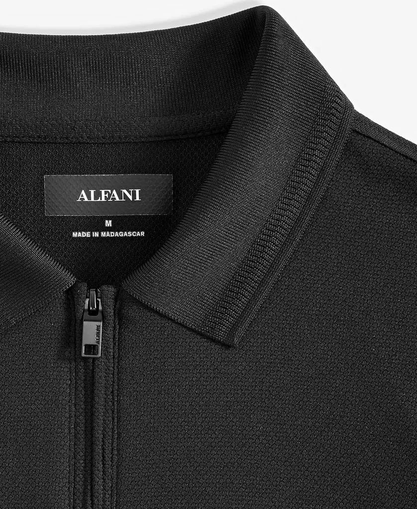 Alfani Men's Ottoman Short Sleeve Textured Quarter-Zip Polo Shirt, Exclusively at Macy's 3