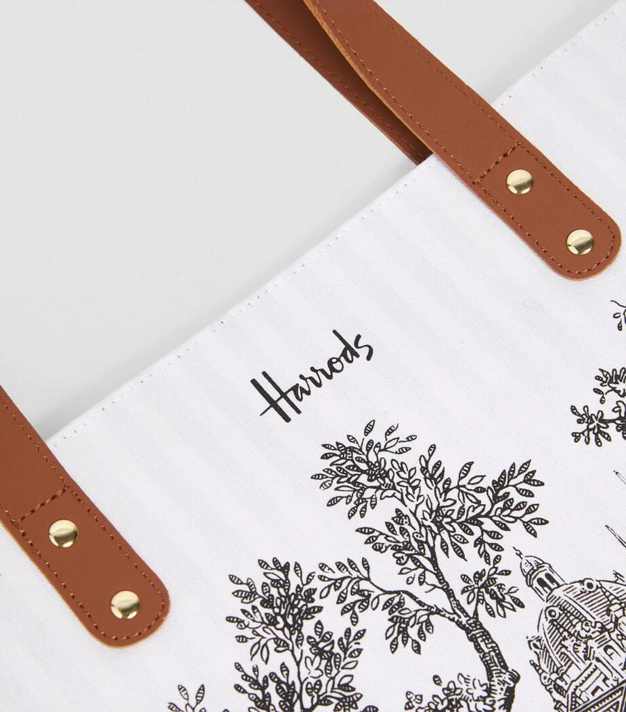 Harrods Toile Building Illustration Shopper Bag 6