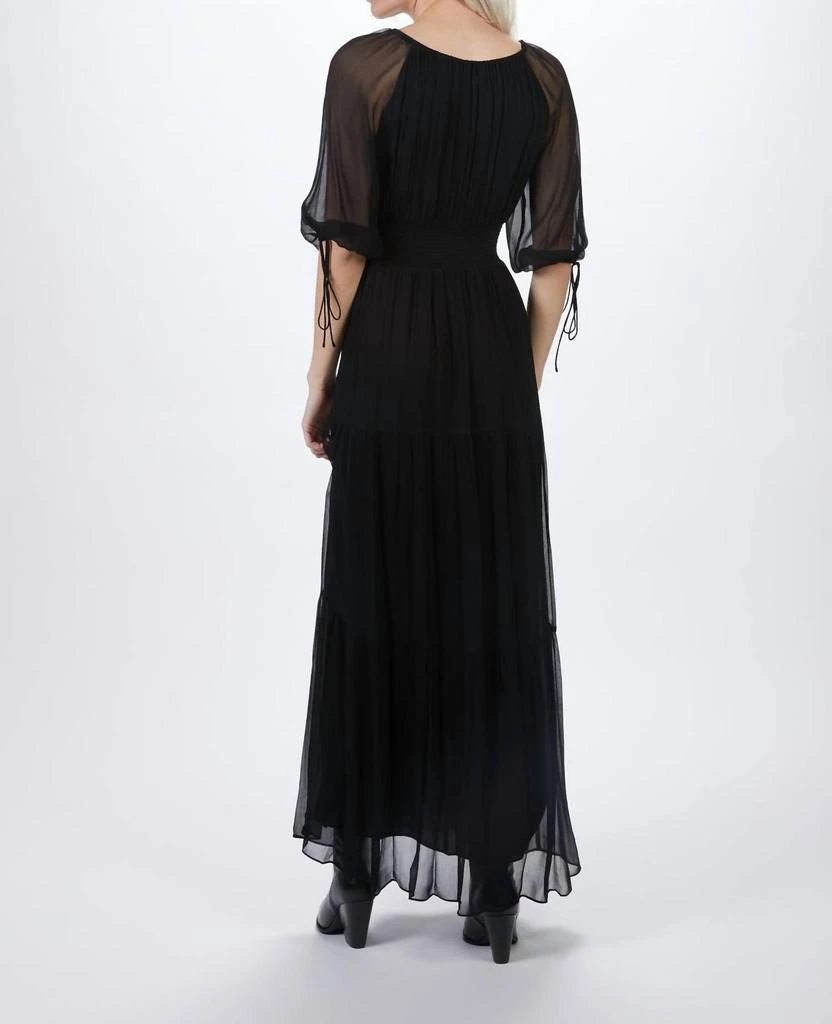 knee length dresses for ladies Celestial Multi-Wrap Lace Maxi Dress (Black) – Southern Alternative main image 0