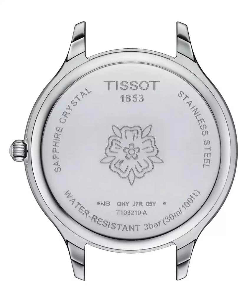 Tissot Women
s Swiss Bella Ora Blue Leather Strap Watch 38mm 3