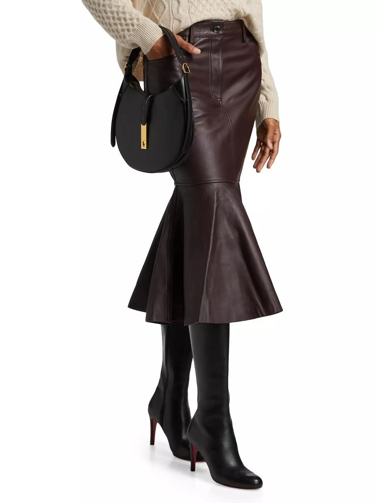 Reiss Atelier Luella Leather Flounce Skirt 3