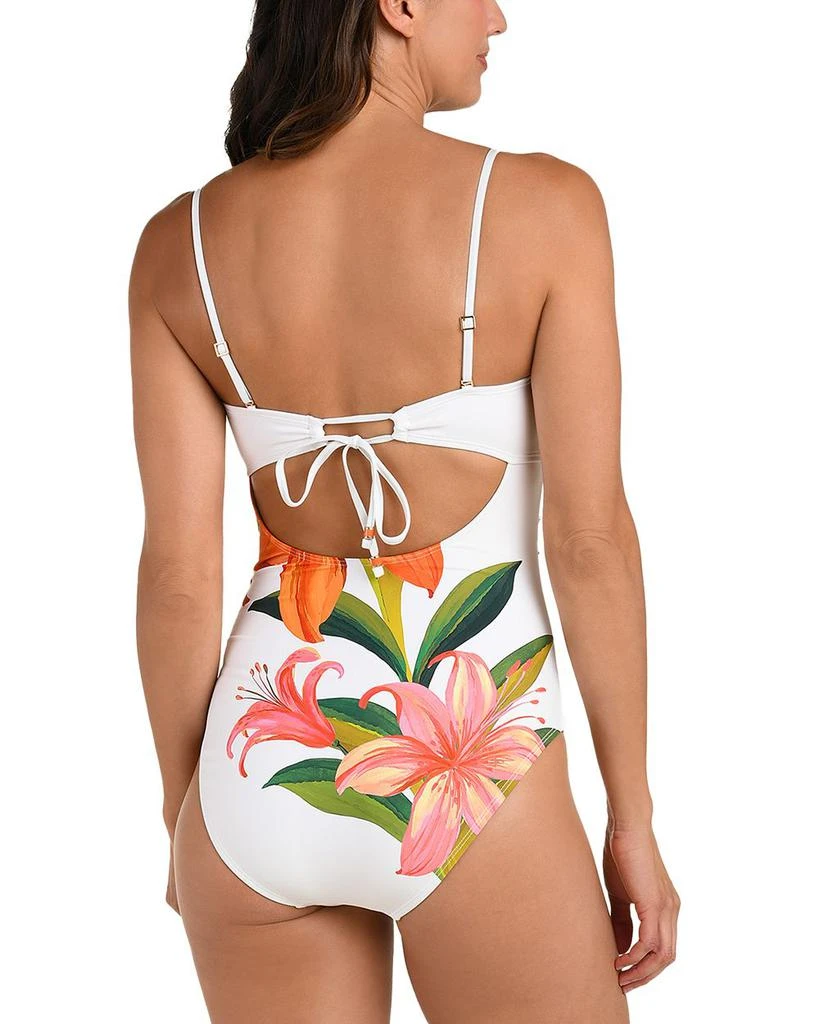 La Blanca Jungle Blossoms Bandeau One Piece Swimsuit 7