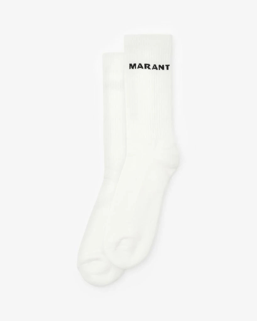 ISABEL MARANT ISABEL MARANT, DAWI LOGO SOCKS MEN - Men - White - OneSize 1