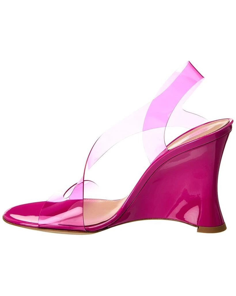 Gianvito Rossi 95 Vinyl & Patent Wedge Sandal 2