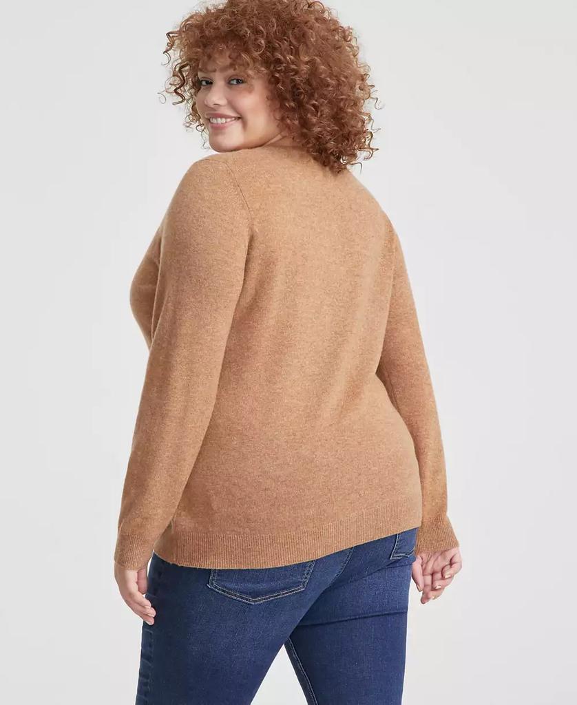 Charter Club Plus Size 100% Cashmere Crewneck Sweater, Created for Macy's