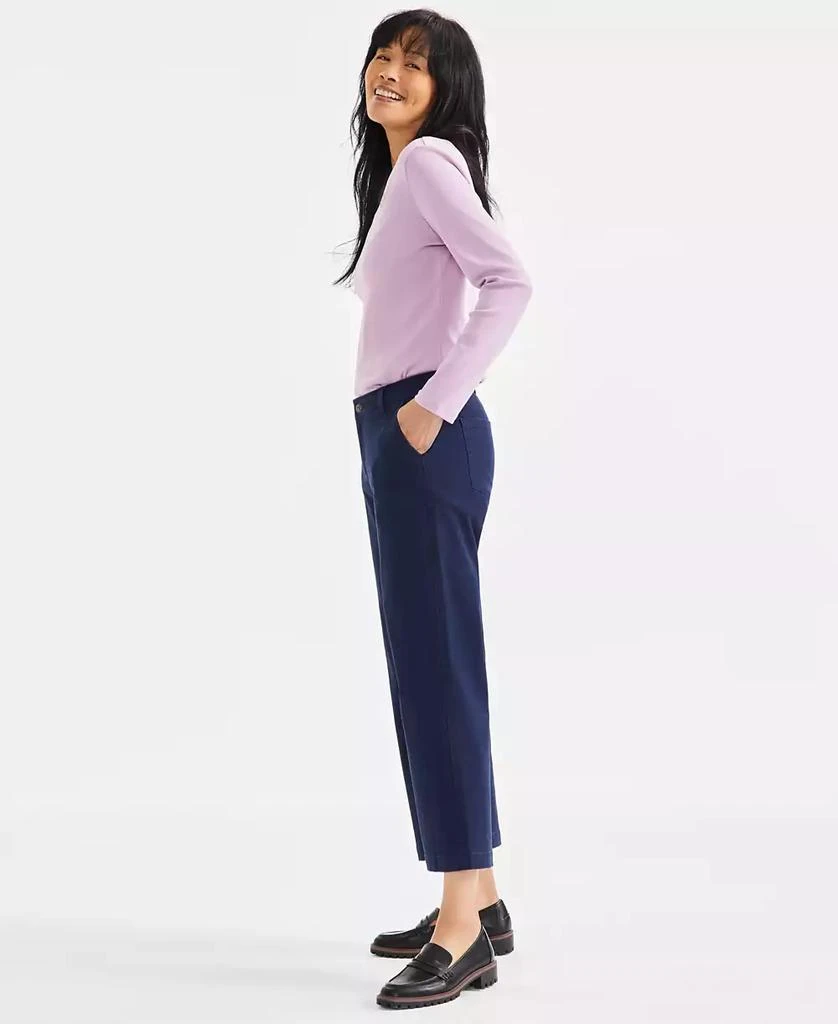 Style & Co Women's Twill Wide-Leg Cropped Pants, Exclusively at Macy's 2