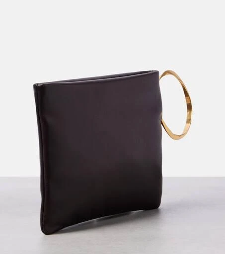 The Row Square Bracelet leather clutch 4