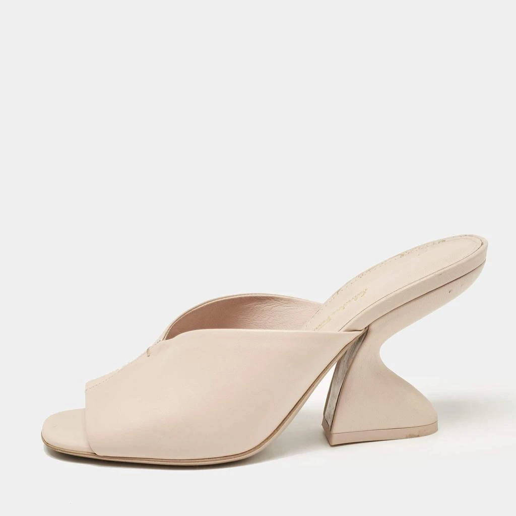 Salvatore Ferragamo Salvatore Ferragamo Light Pink Leather Sansu Slide Sandals Size 38.5 1