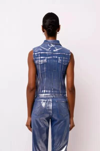 AMY LYNN Amy Lynn Soho Metallic Denim Vest 4