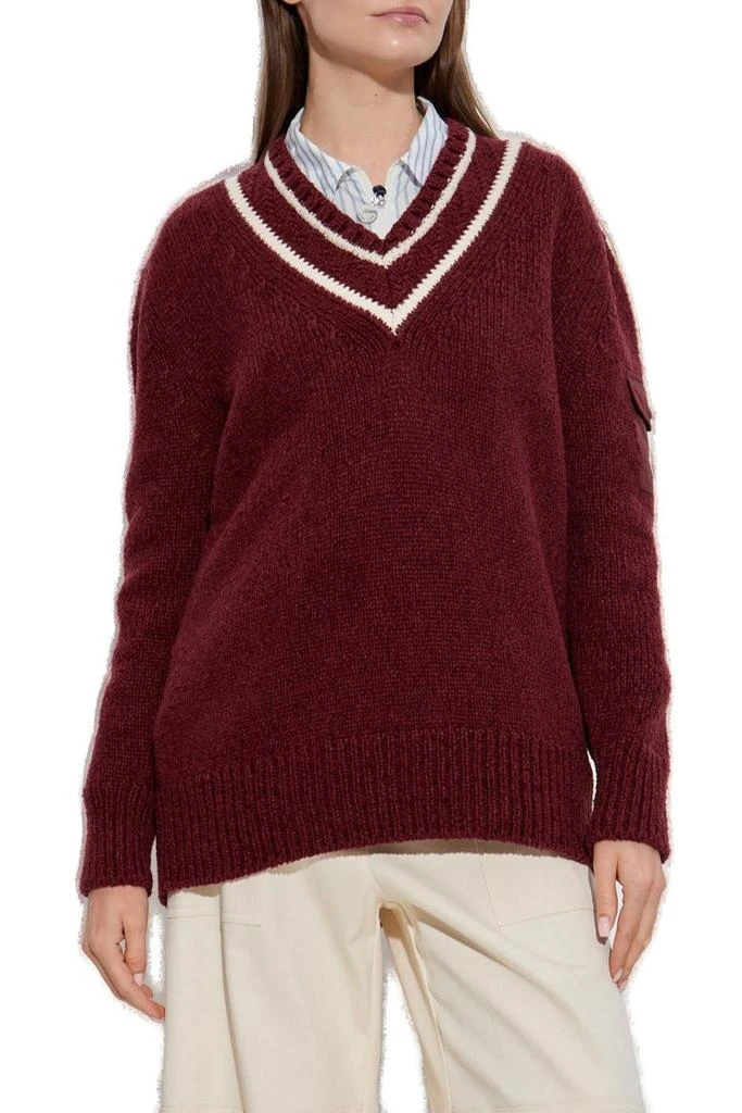 Moncler Moncler V-Neck Knitted Jumper 2