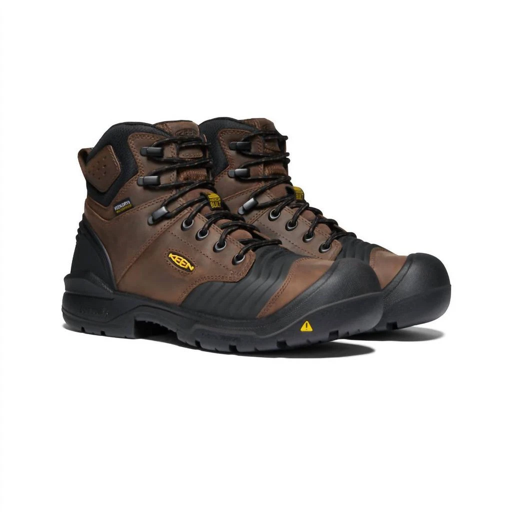 Keen Men's Portland 6" Waterproof Boot In Dark Earth/black 2
