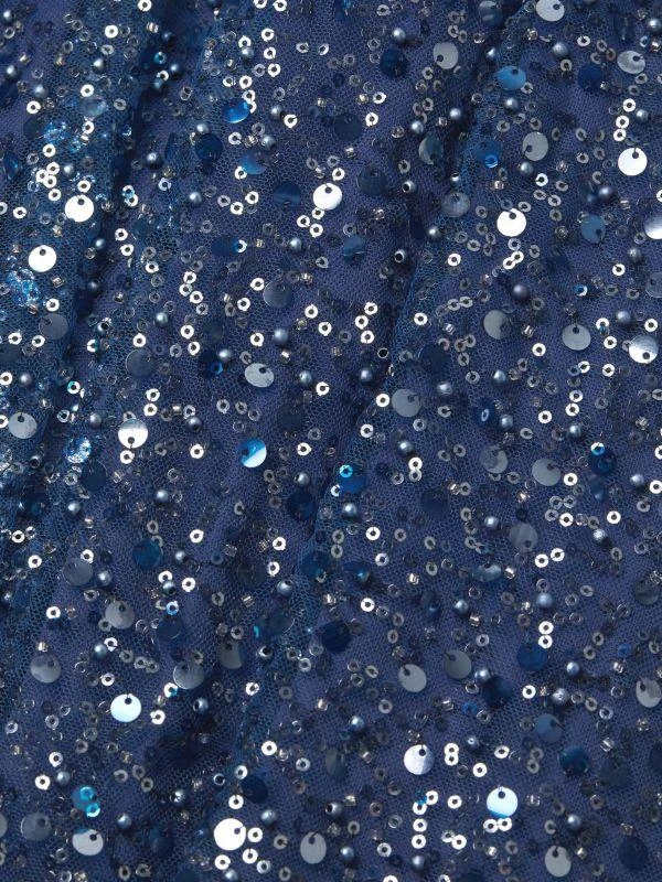 Basix Black Label Cape Sequin Beaded Gown 4