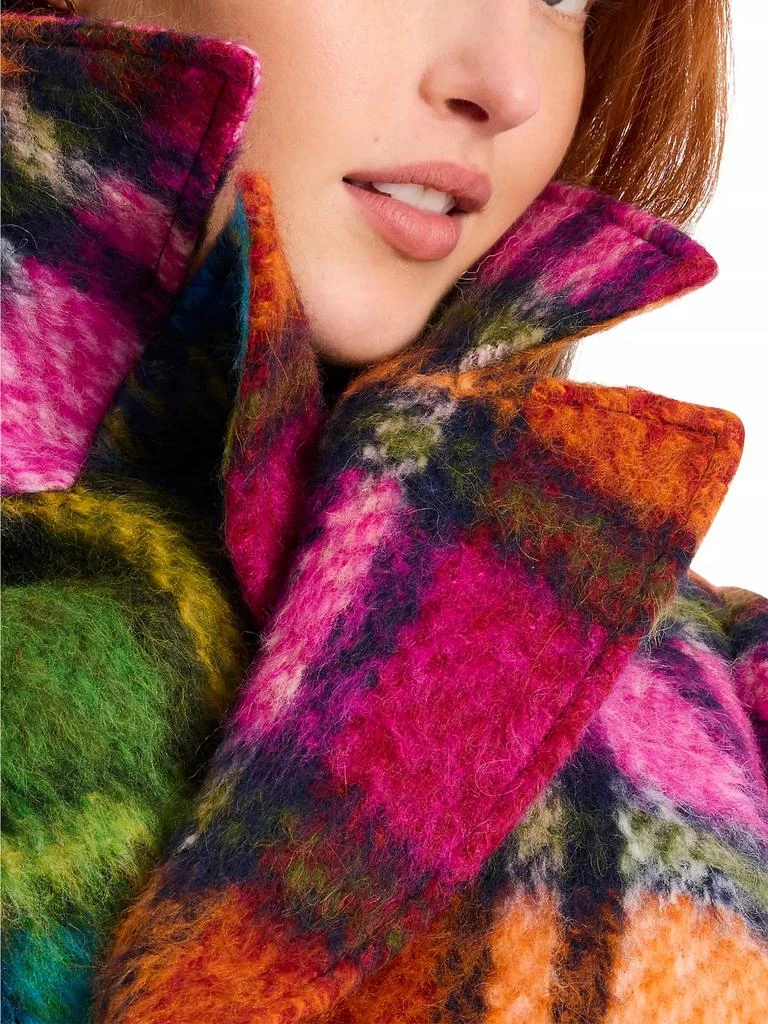 Kate Spade Mainline Grand Plaid Wool Double-Breasted Coat 8