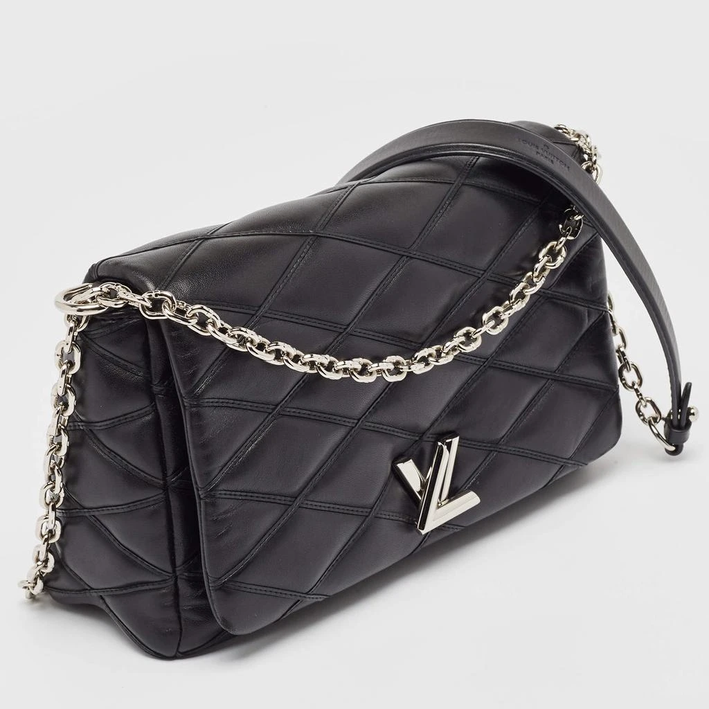 Louis Vuitton Louis Vuitton Black Leather Malletage GO-14 MM Bag 3