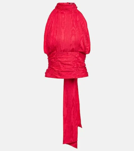 Balmain Halterneck moiré top 1