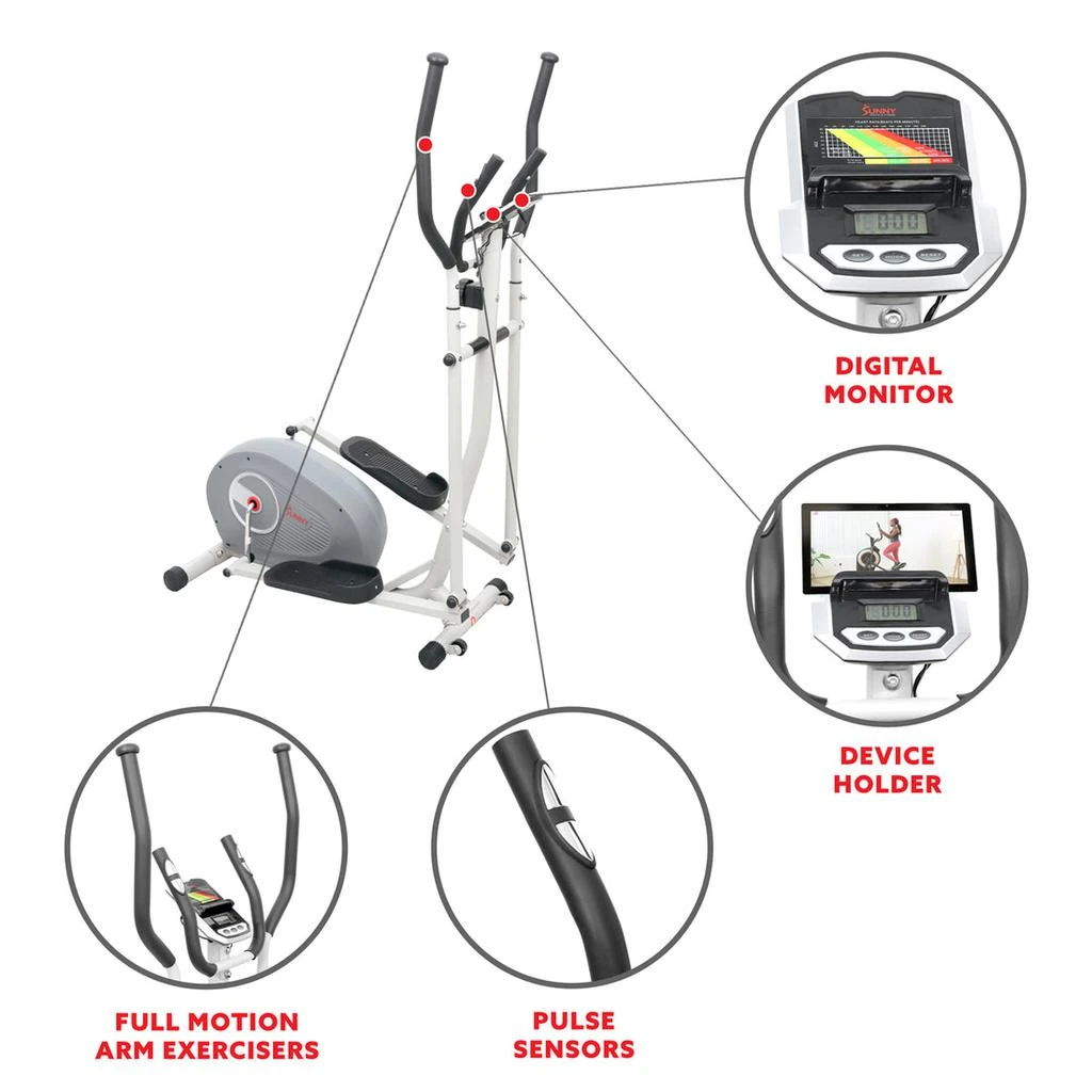 Sunny Health & Fitness Magnetic Elliptical Trainer 3