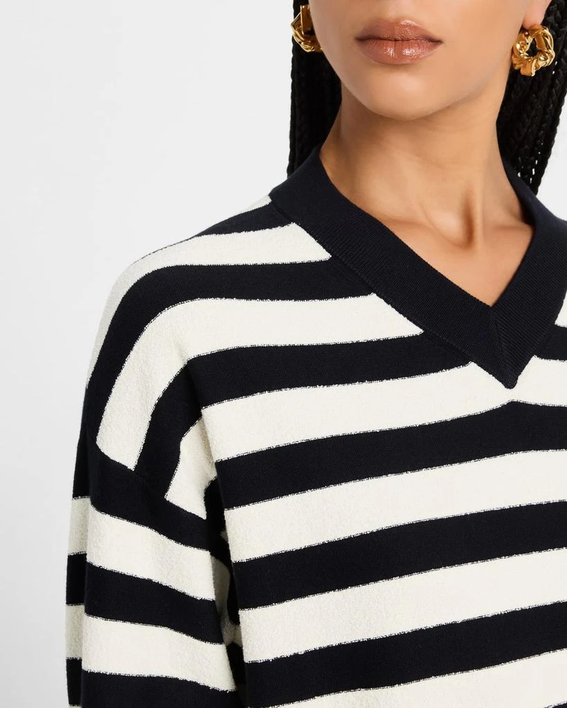 Marella Soldino Striped 3/4-Sleeve Sweater 5