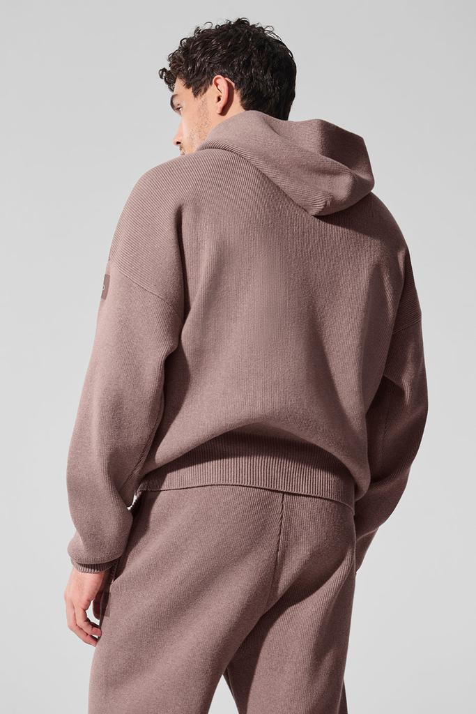 Alo Scholar Hooded Sweater - Mushroom Heather