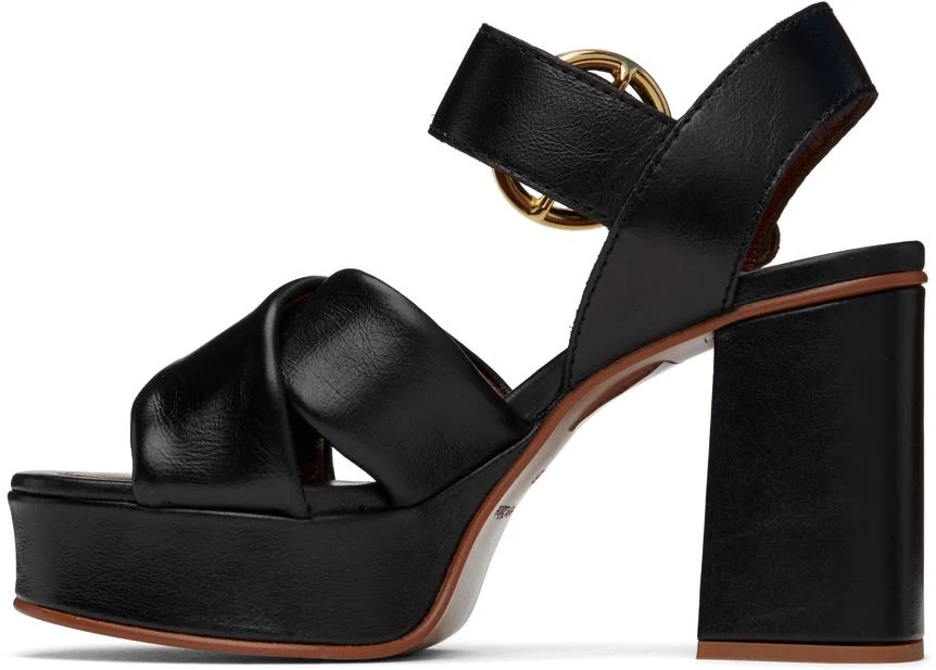 See by Chloé Black Lyna Platform Heeled Sandals 3