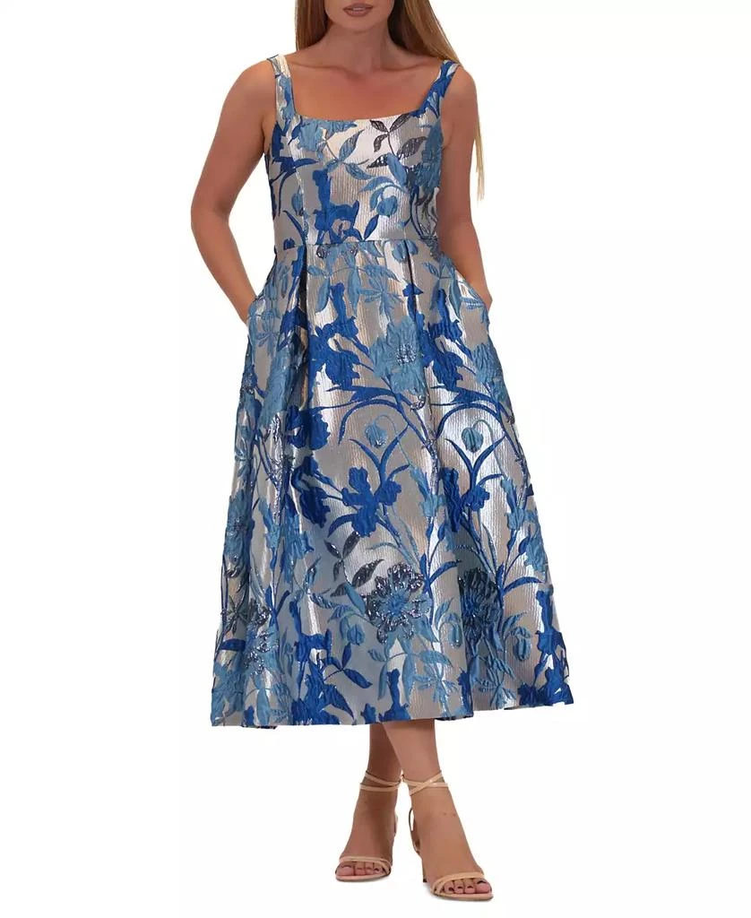 Donna Ricco Women's Floral Jacquard Midi Dress 1