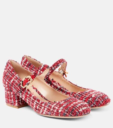 Gianvito Rossi Mary Ribbon bouclé Mary Jane pumps 1