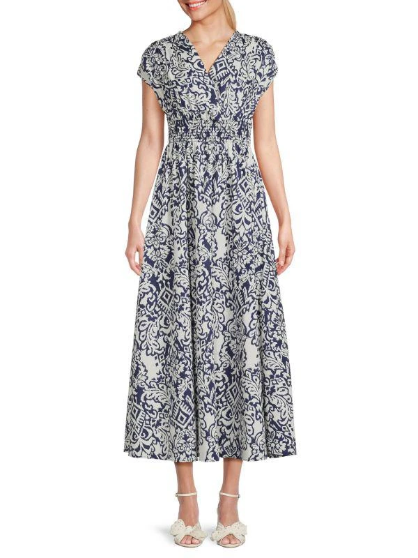 Renee C. Shirred A Line Maxi Dress 1
