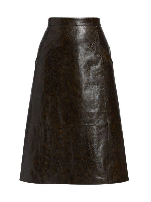 Kobi Halperin Zadie Faux Leather Midi-Skirt 6