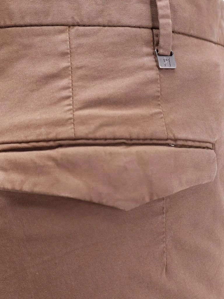 PT TORINO Stretch cotton trouser with logo metal charm 3