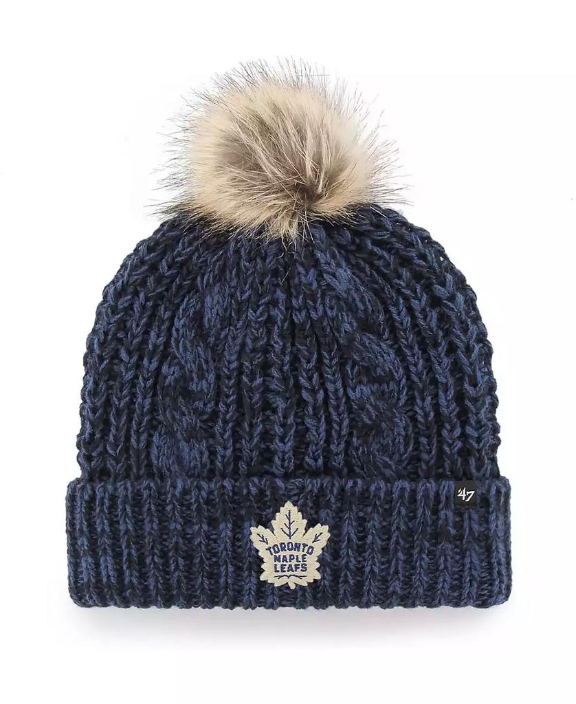 47 Brand Women's Navy Toronto Maple Leafs Meeko Cuffed Knit Hat with Pom