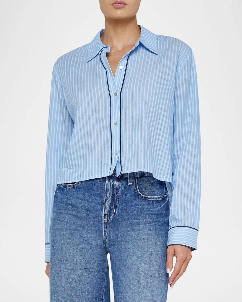L'Agence Cosette Stripe Cropped Shirt 3