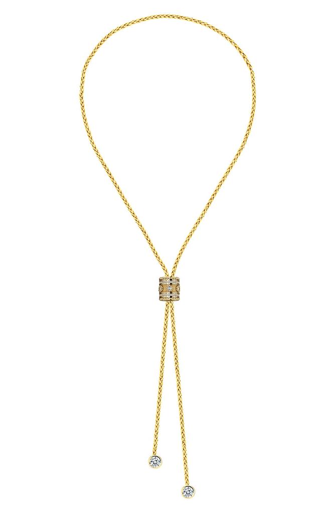 Gabi Rielle Effortless Staples Pavé Flower Bolo Necklace