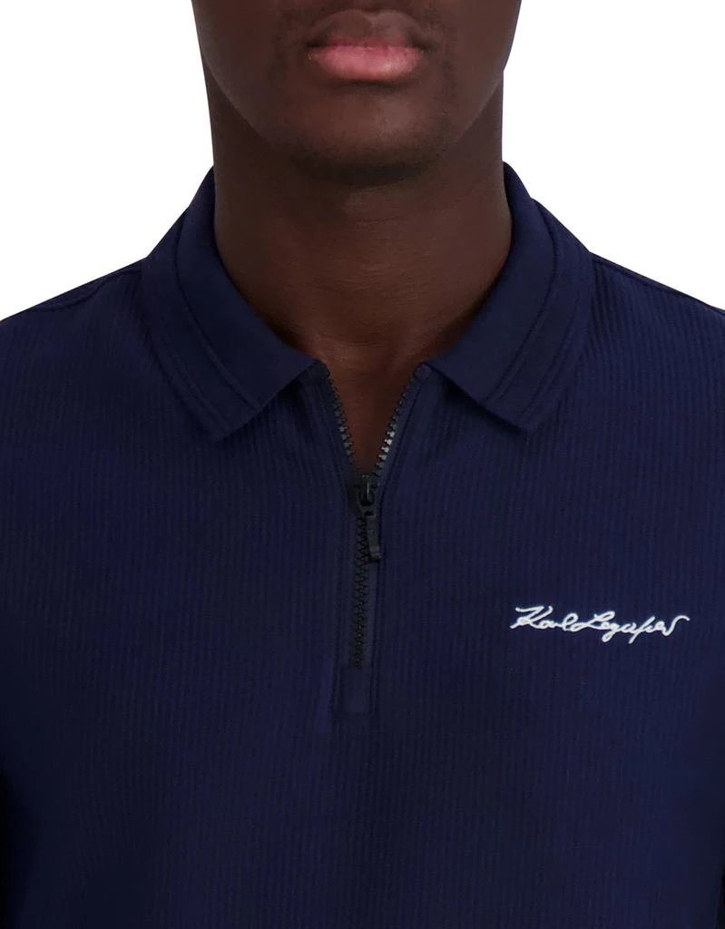 Karl Lagerfeld Paris RIB ZIP SIGNATURE LOGO POLO 4