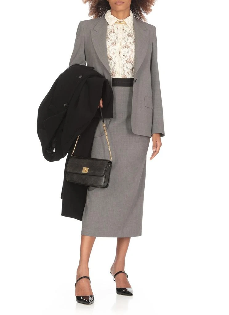 MSGM MSGM High-Waist Logo-Jacquard Midi Skirt 4