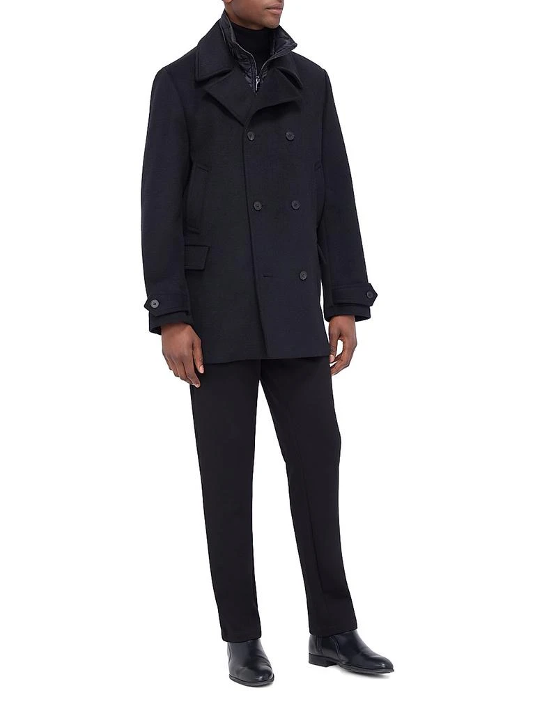 BUGATCHI Wool-Blend Double-Breasted Peacoat 2