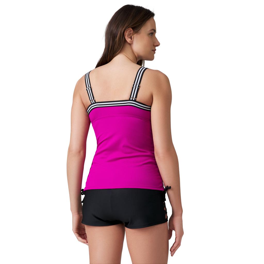 Free Country Women's Track Stripe Tankini Top