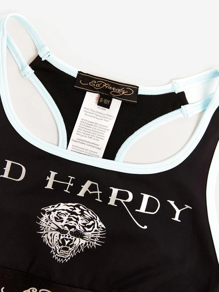 ED Hardy ED Hardy Girls Sports Crop Top in Black 4