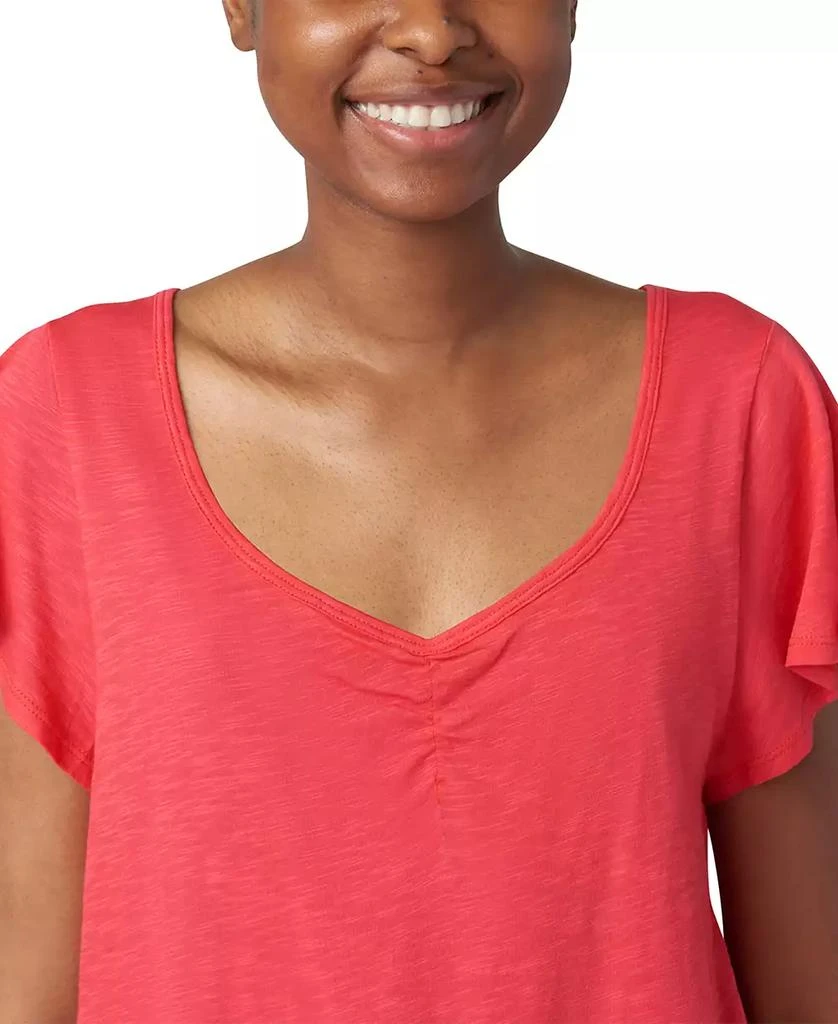 Hue Women's Solid Short-Sleeve Shirred Pajama Tee 5