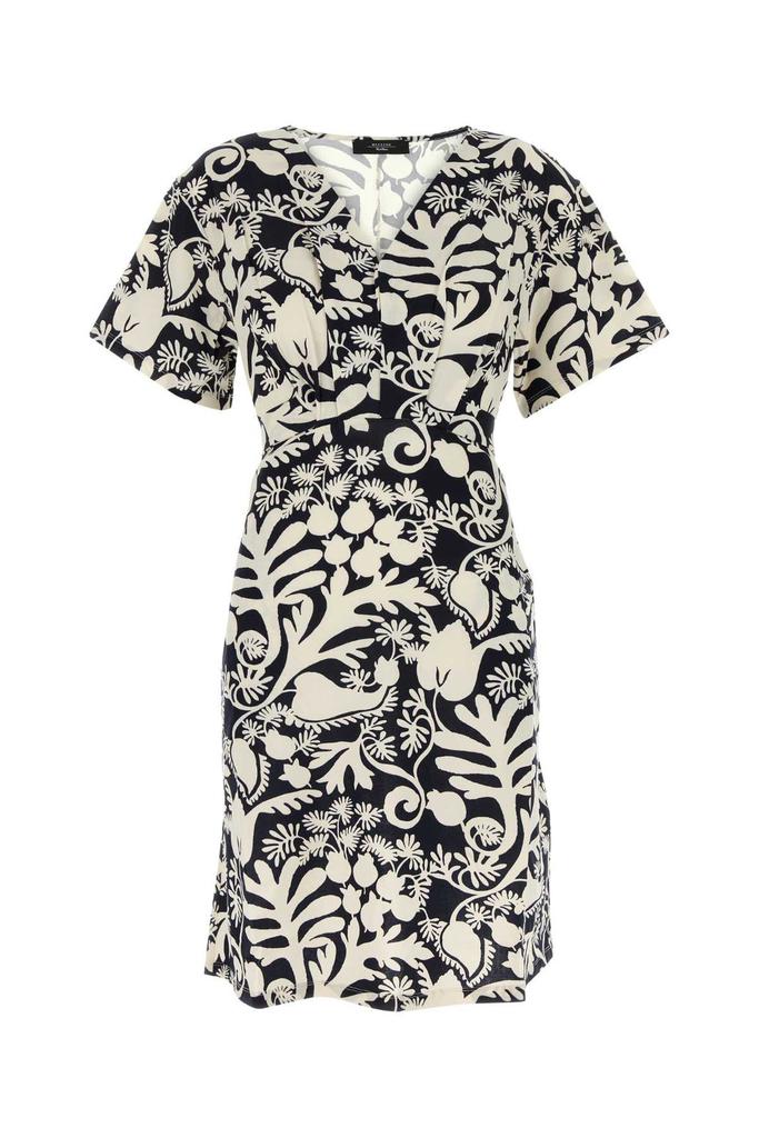 Weekend Max Mara Weekend Max Mara Lucas All-Over Patterned V-Neck Dress