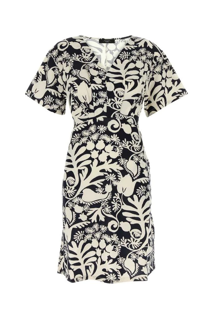 Weekend Max Mara Weekend Max Mara Lucas All-Over Patterned V-Neck Dress 1