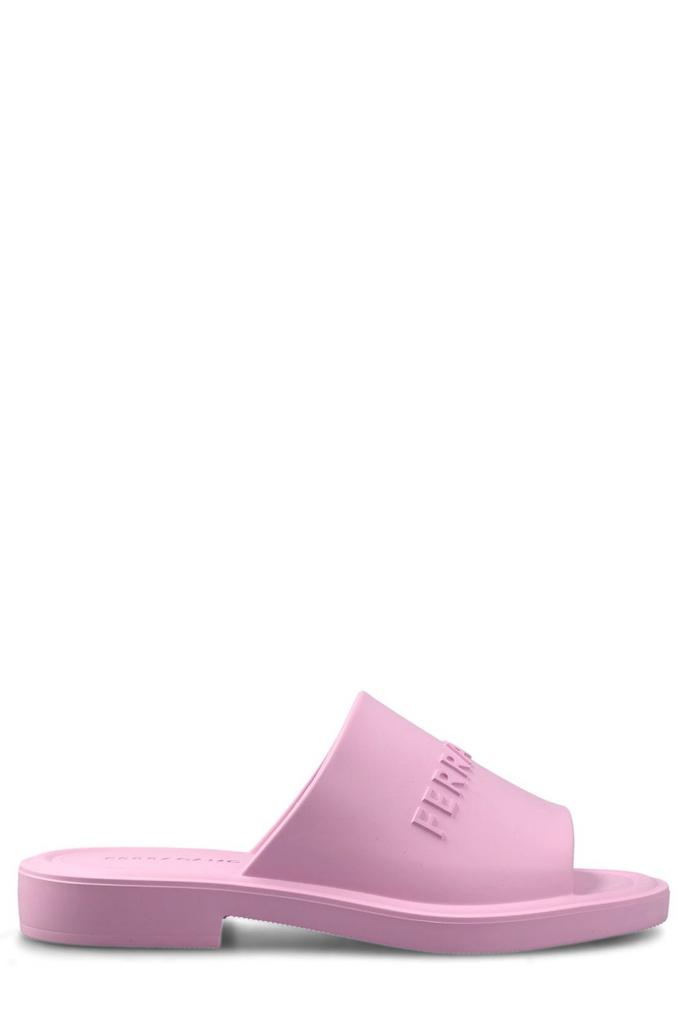 【送料&関税込】Ferragamo Logo Embossed Slip-on Sandals Salvatore Ferragamo Ferragamo Logo Embossed Slip-On Slides