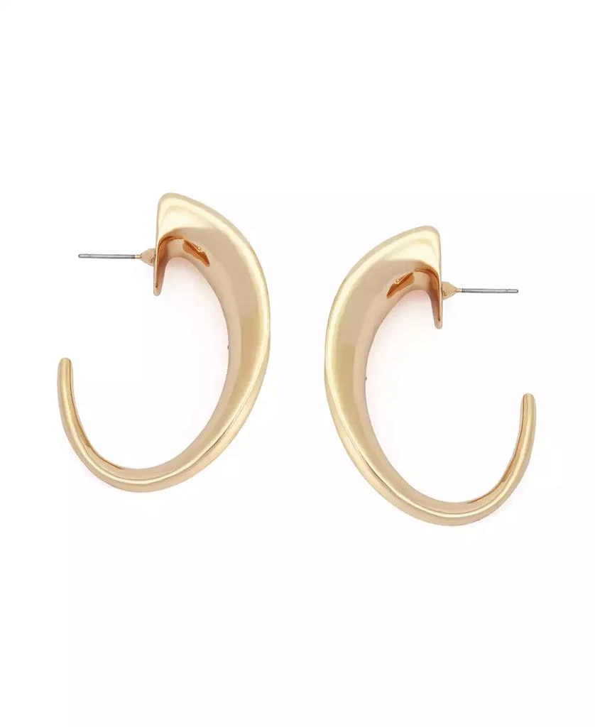 Robert Lee Morris Silver Sculpted Large Hoop Earrings 2