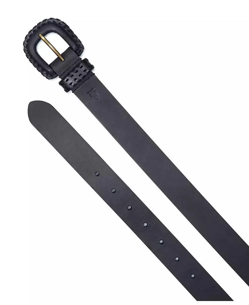 Frye Women's Covered Buckle Leather Lacing Belt 3