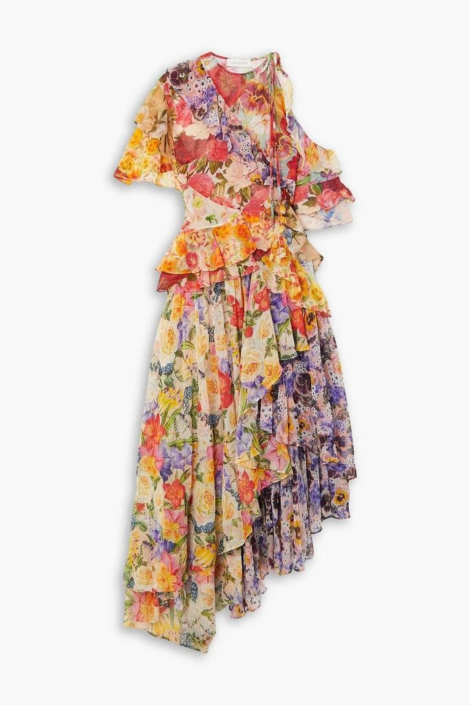 Zimmermann Tiered floral-print gauze dress