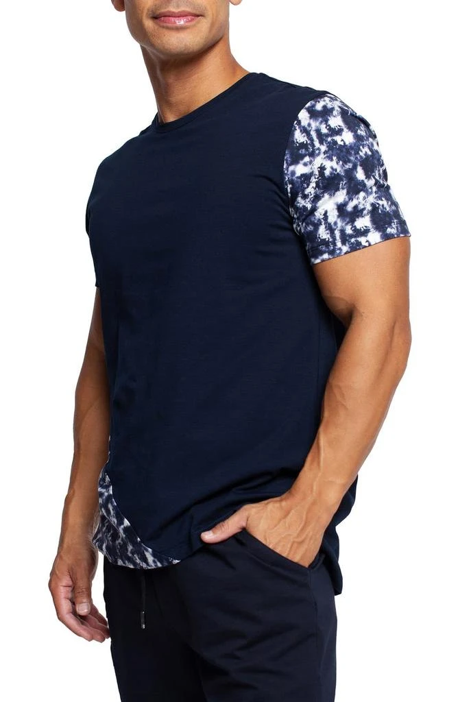 Maceoo Panel Tie Dye Blue T-Shirt 4